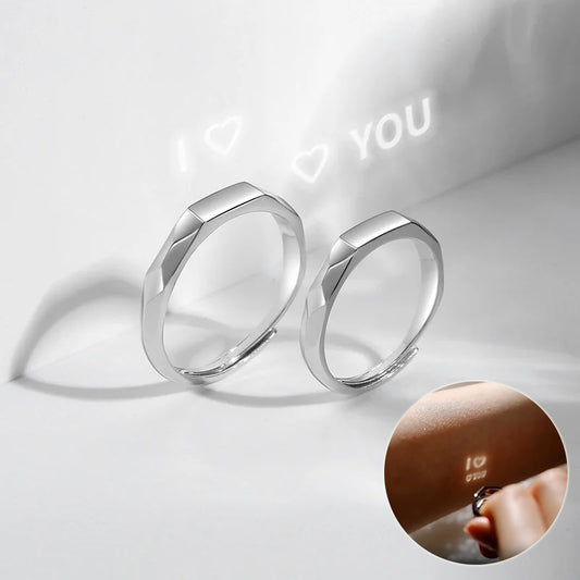 925 sterling silver ring with hidden love pattern, ideal for romantic weddings and engagements