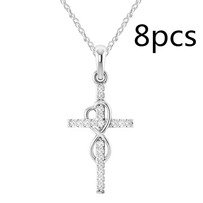 Alloy Pendant With Diamond And Eight-character Cross touchydesign