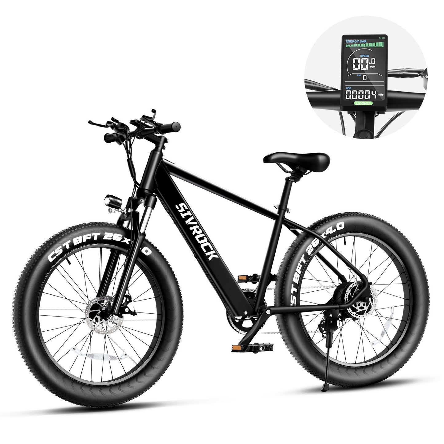 "Professional electric bike for adults with 26x4.0 inch fat tires, 1000W motor, 48V 15Ah battery. Ideal for trail riding, excursions, and commuting. UL and GCC certified."