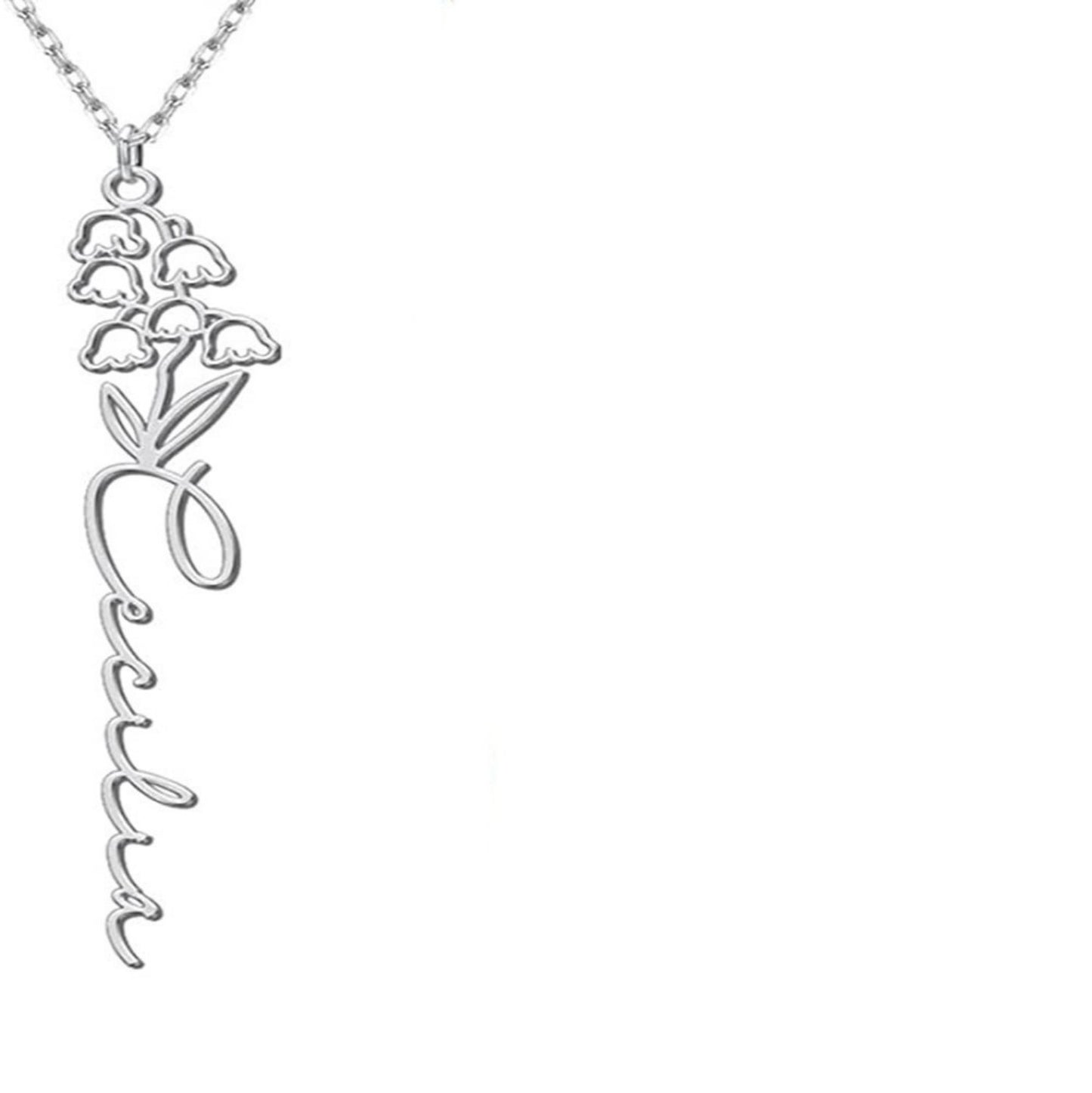 Stainless Steel English Letter Name Necklace touchydesign