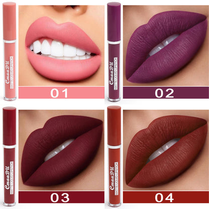 Non-Stick Cup Waterproof Matte Lipstick for Women - Long-Lasting & Smudge-Proof |