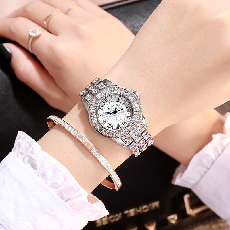 Women's Fashion Simple Rhinestone Alloy Quartz Watch touchydesign