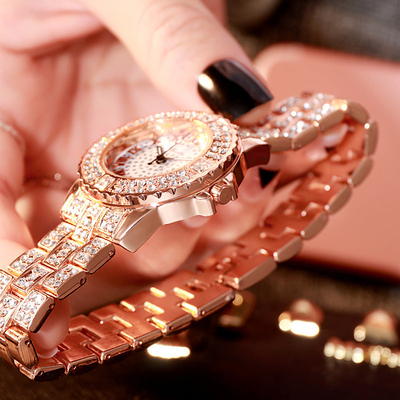 Women's Fashion Simple Rhinestone Alloy Quartz Watch touchydesign