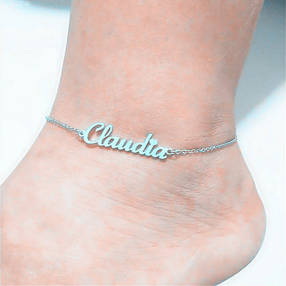 Summer Personalized Custom Name Anklets For Women Stainless Steel Cable Chain Gold Colour Sandy Beach Exquisite Jewelry Present touchydesign