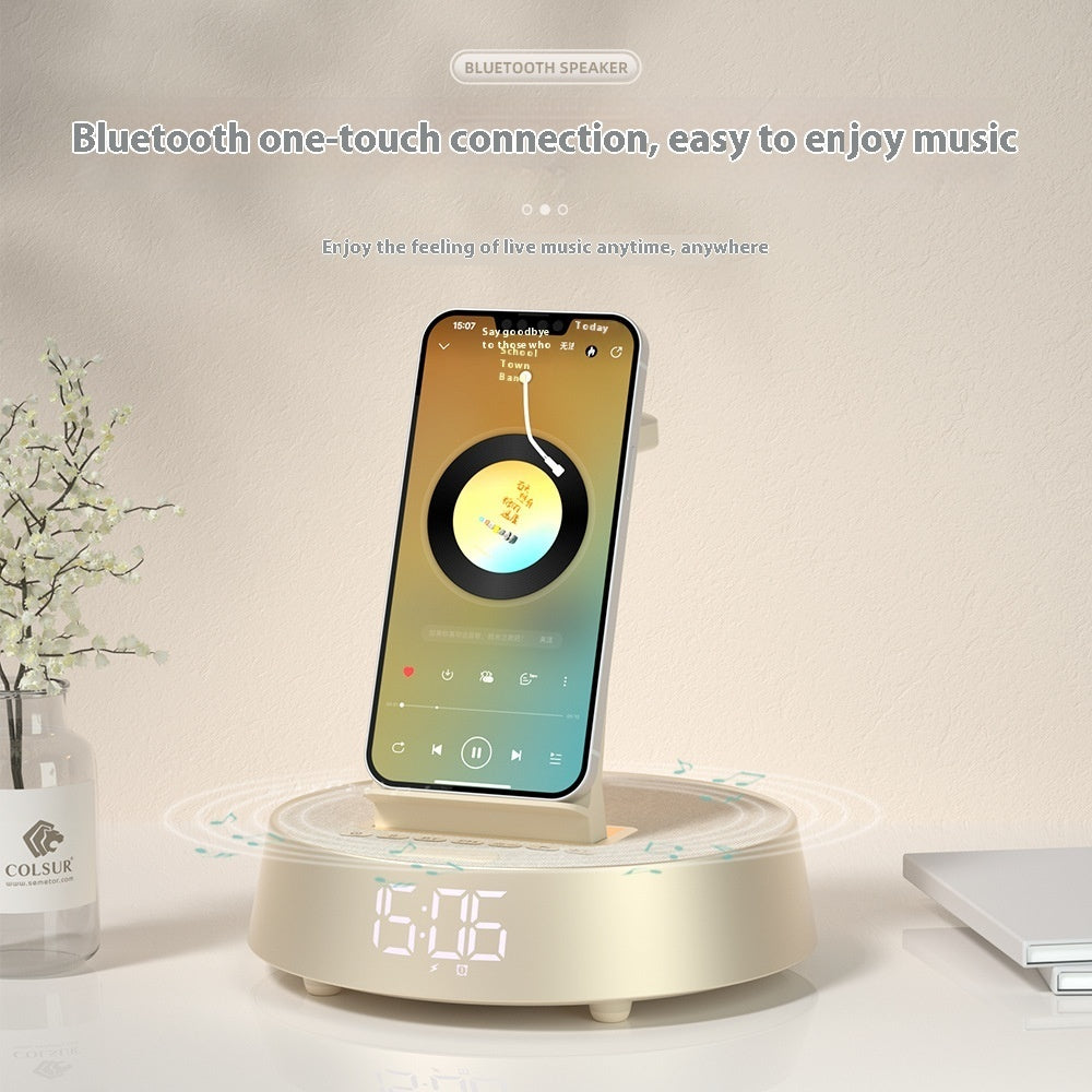 Wireless Bluetooth Speaker Clock Alarm Clock Mobile Phone Headset Watch