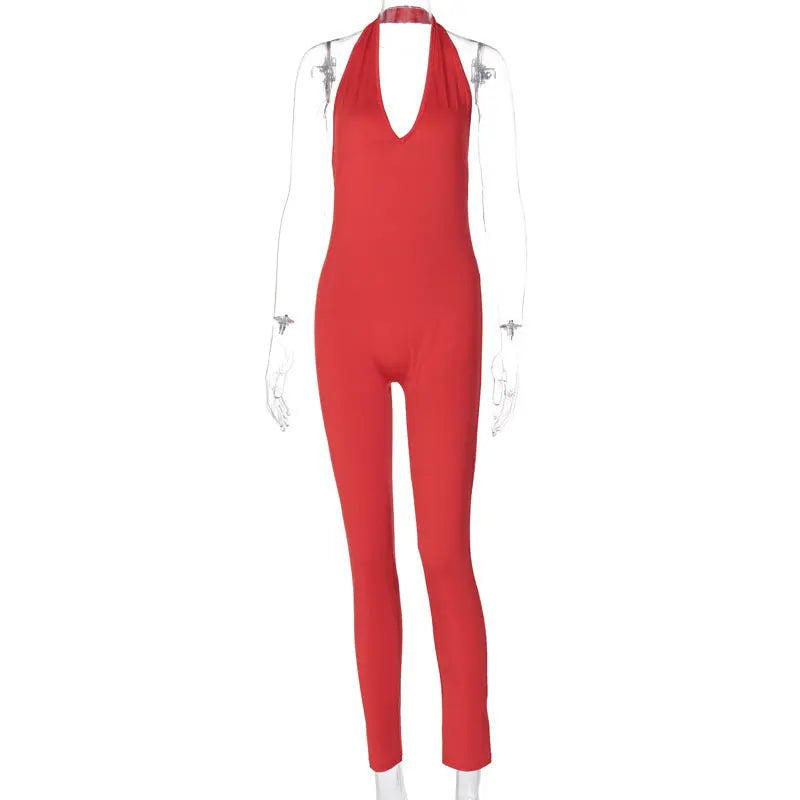 Women Skinny Sleeveless Jumpsuit touchydesign