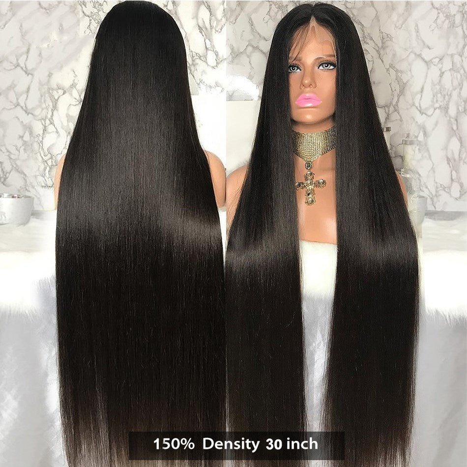 European And American New Style Long Straight Hair Chemical Fiber Headgear touchydesign