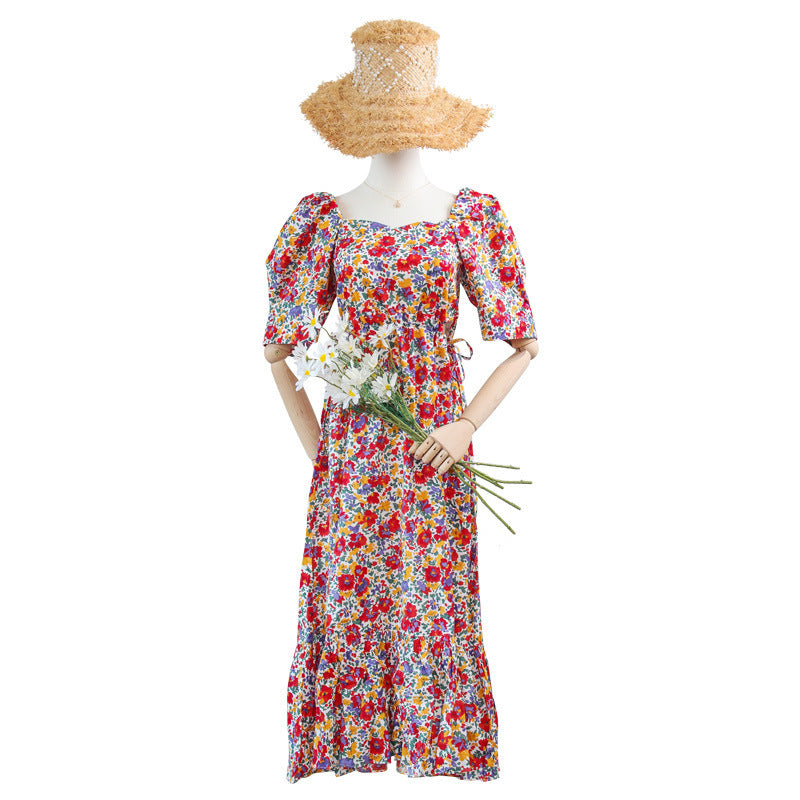 Women's Cotton Printed Floral Dress For Women Summer touchydesign