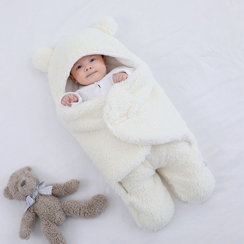 Baby Quilted Sleeping Bag Wrapper - Soft and Cozy Infant Swaddle Blanket