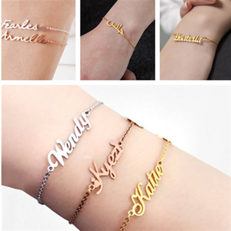 Summer Personalized Custom Name Anklets For Women Stainless Steel Cable Chain Gold Colour Sandy Beach Exquisite Jewelry Present touchydesign