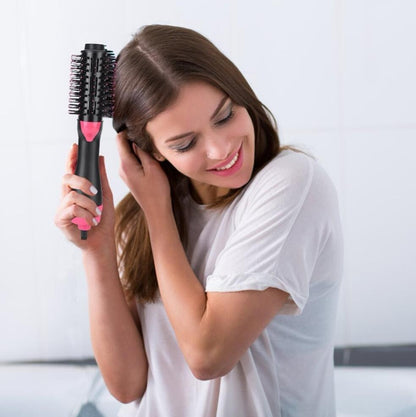 One-step electric hair dryer comb - multifunctional brush for straightening and curling. All-in-one hair styling tool for efficient drying and styling.