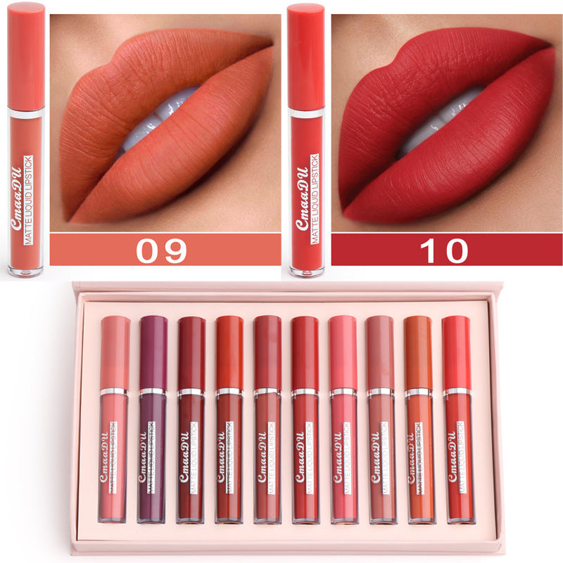 Non-Stick Cup Waterproof Matte Lipstick for Women - Long-Lasting & Smudge-Proof |