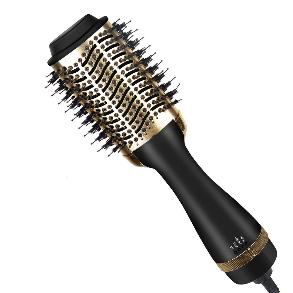 One-step electric hair dryer comb - multifunctional brush for straightening and curling. All-in-one hair styling tool for efficient drying and styling.