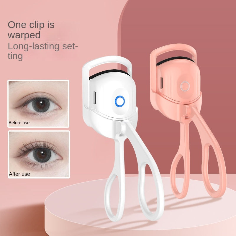 Portable electric heated eyelash curler - rechargeable and handheld tool for long-lasting, thermal eyelash curls. Ideal for achieving perfectly curled lashes.