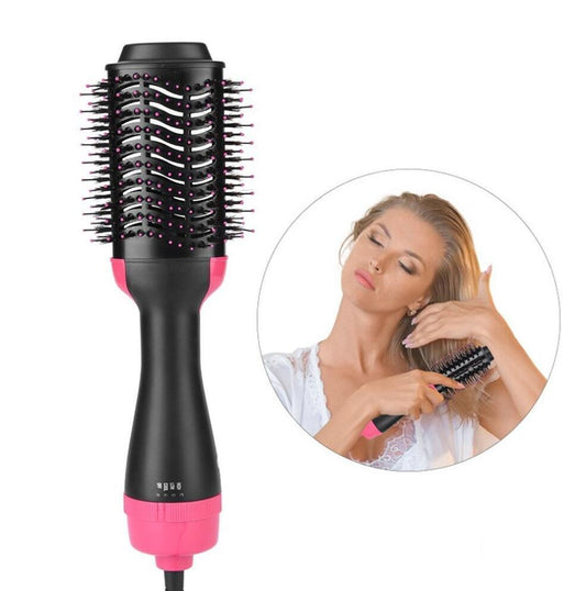 One-step electric hair dryer comb - multifunctional brush for straightening and curling. All-in-one hair styling tool for efficient drying and styling.