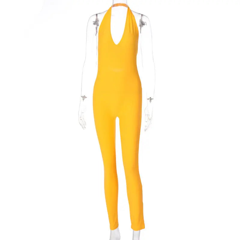 Women Skinny Sleeveless Jumpsuit touchydesign