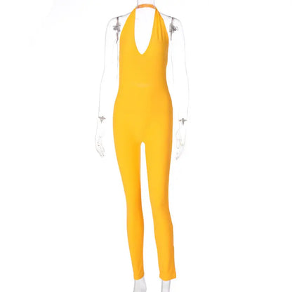 Women Skinny Sleeveless Jumpsuit touchydesign