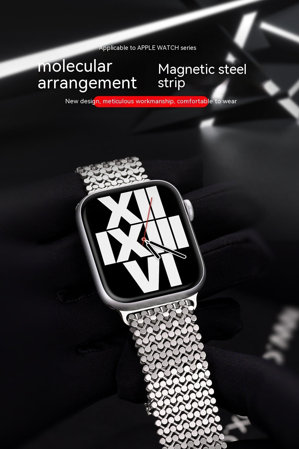 Watch Strap Stainless Steel Loop Magnetic Metal touchydesign