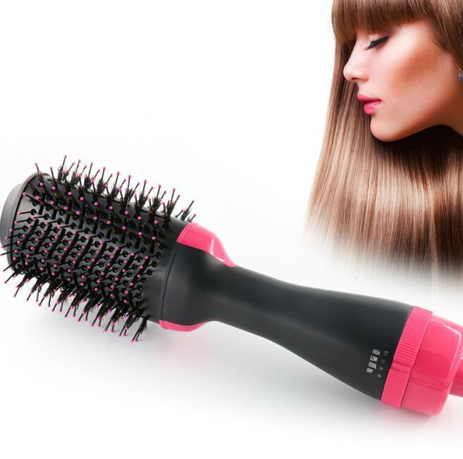 One-step electric hair dryer comb - multifunctional brush for straightening and curling. All-in-one hair styling tool for efficient drying and styling.