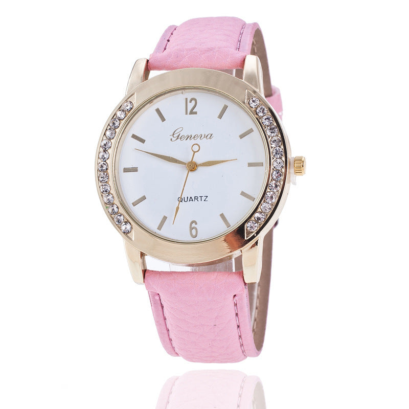 Geneva Diamond Quartz Watch Women touchydesign