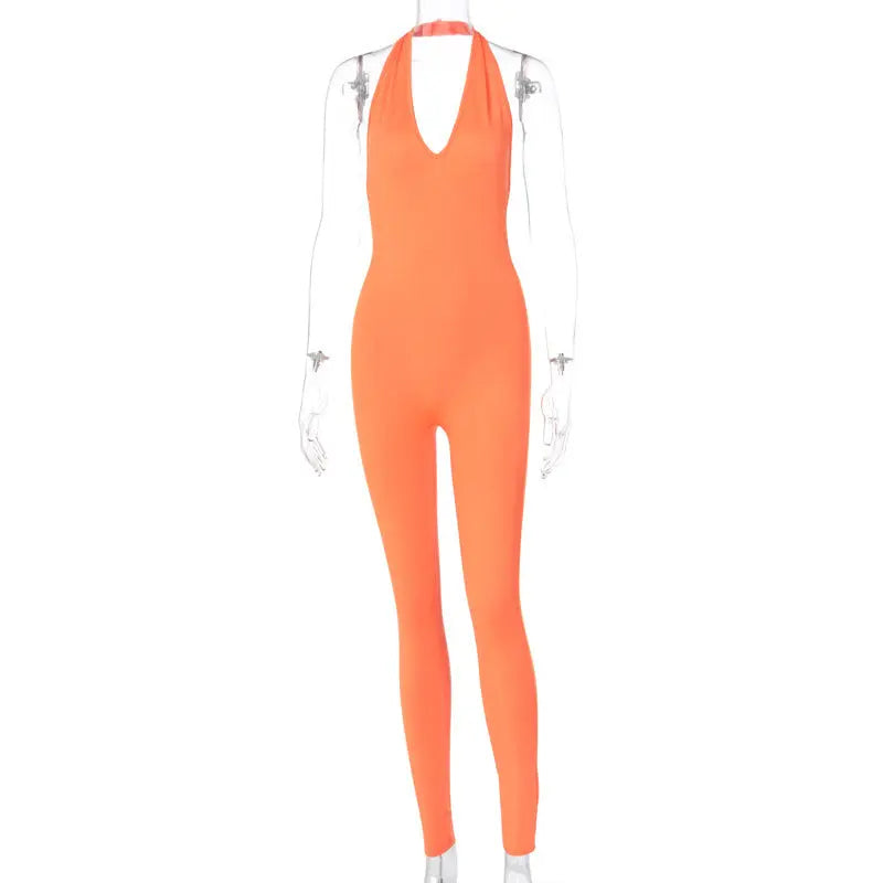 Women Skinny Sleeveless Jumpsuit touchydesign