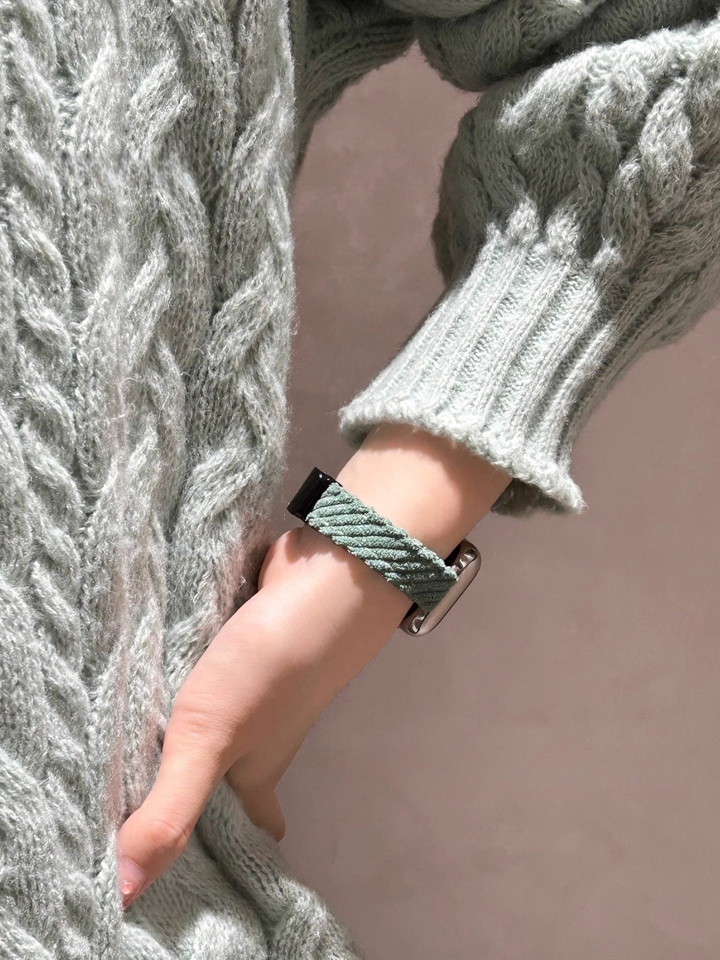 Watch Strap Fashion Casual Plush Knitted Autumn And Winter Women's touchydesign