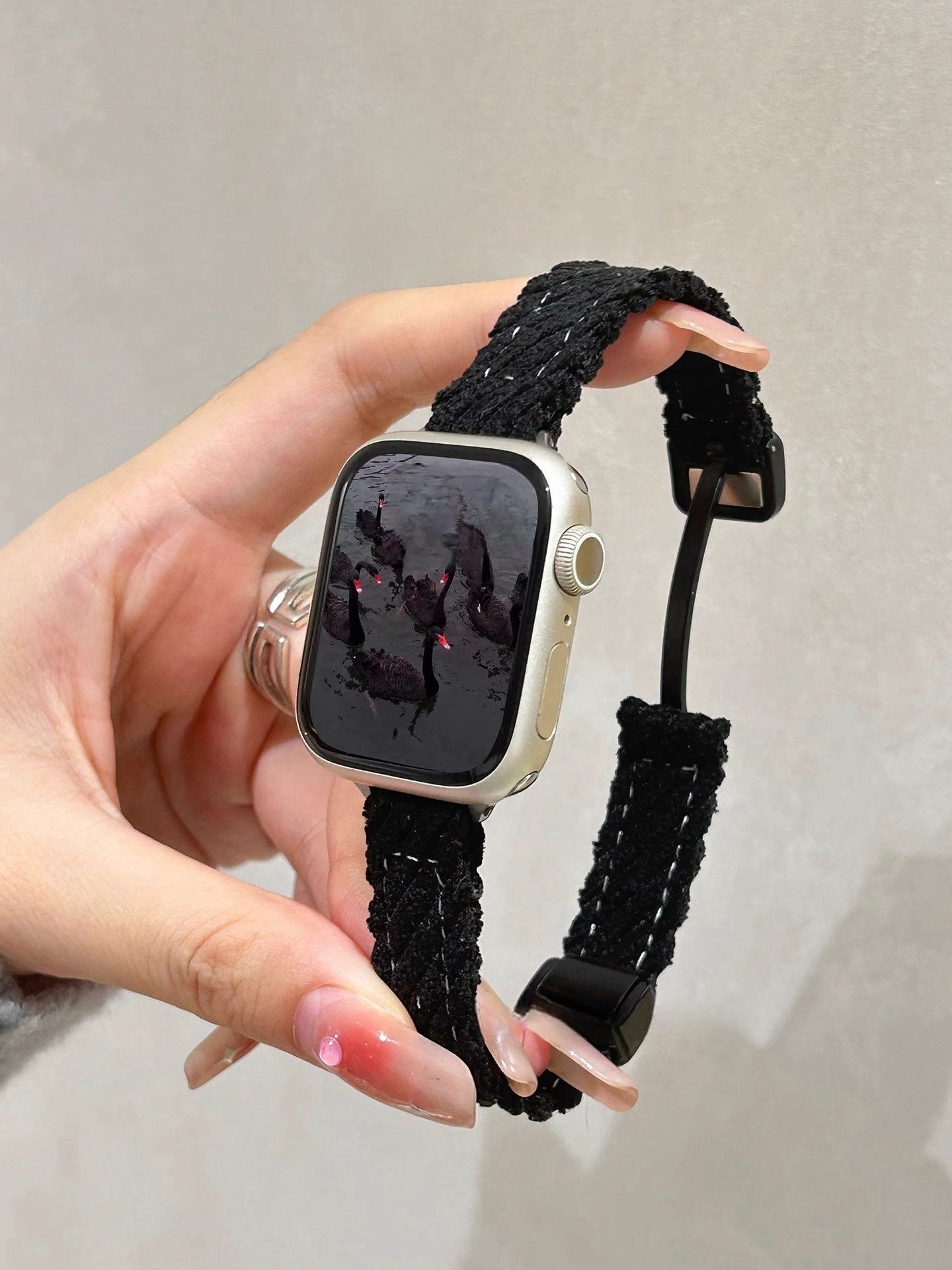 Watch Strap Fashion Casual Plush Knitted Autumn And Winter Women's touchydesign