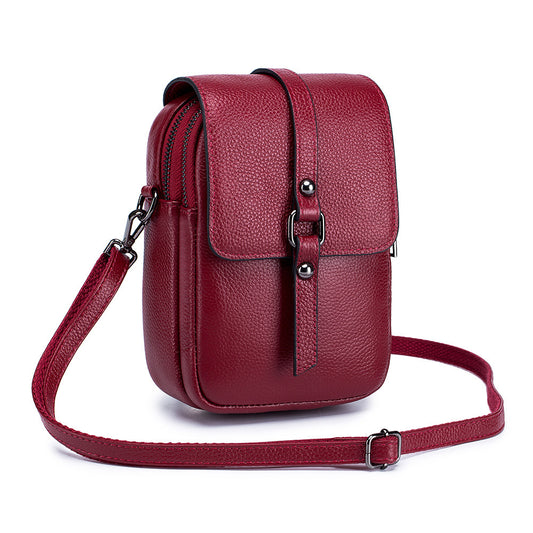 Leather Diagonal Bag For Mobile Phone Shoulder Bags Women touchydesign