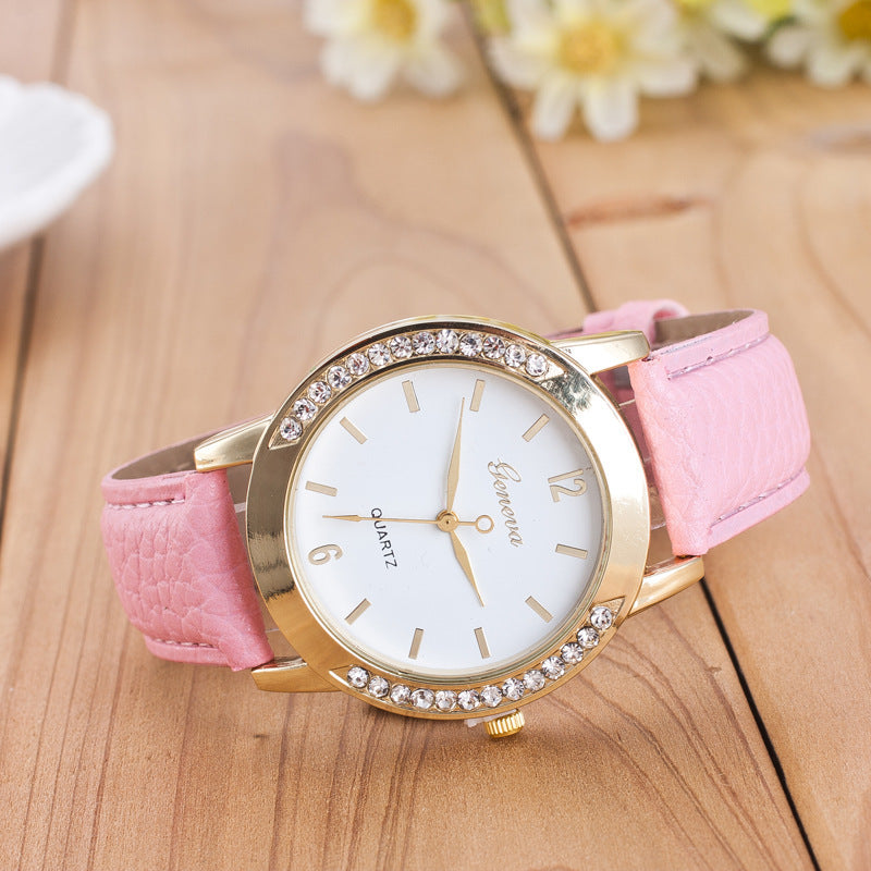 Geneva Diamond Quartz Watch Women touchydesign