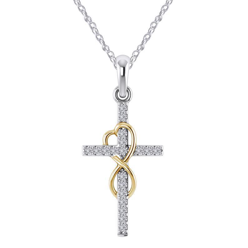 Alloy Pendant With Diamond And Eight-character Cross touchydesign