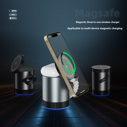 Headset Watch Three-in-one Magnetic Wireless Charger