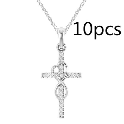 Alloy Pendant With Diamond And Eight-character Cross touchydesign