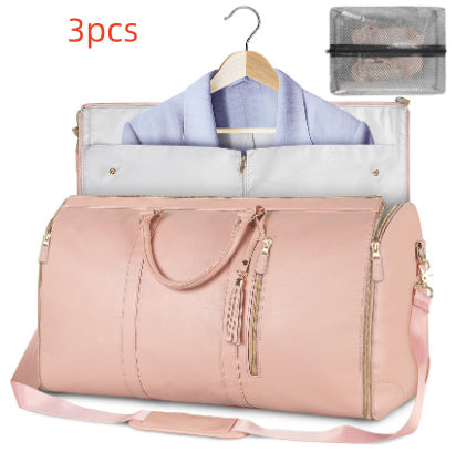 Large Capacity Travel Duffle Bag Women's Handbag Folding Suit Bag Waterproof Clothes Totes touchydesign