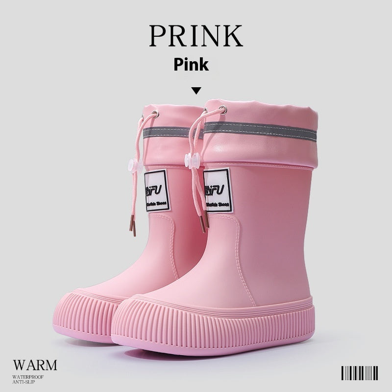 Trendy Mid-calf Length Comfortable Waterproof Lightweight Non-slip Soft Wear-resistant Platform Rain Boots