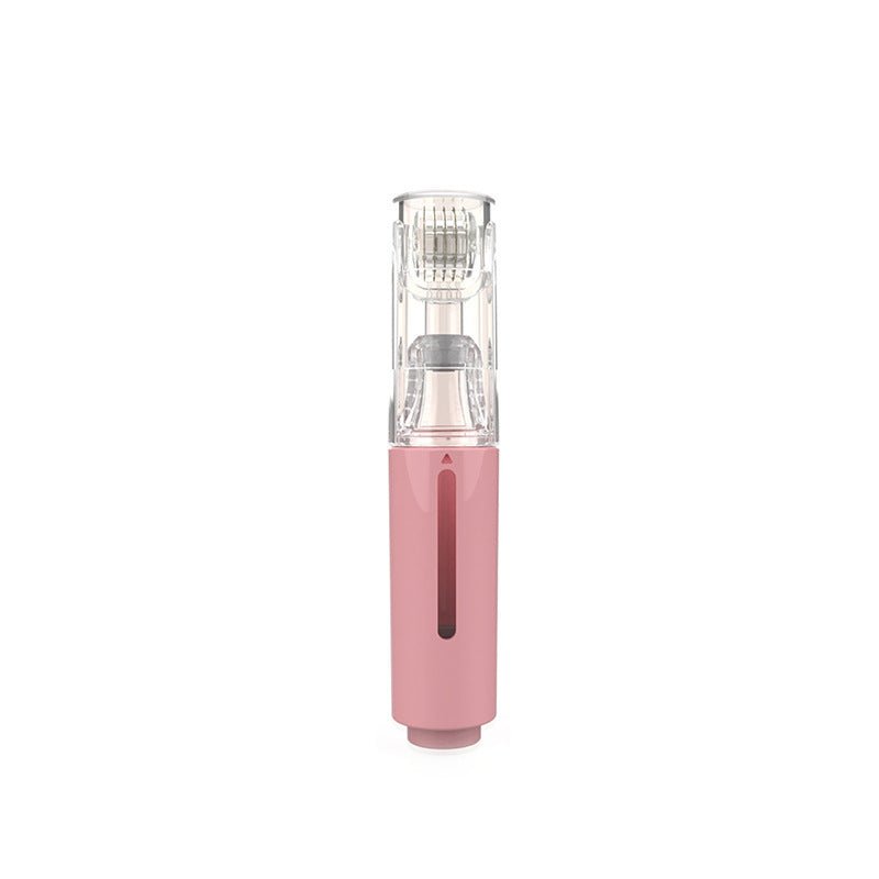 Portable manual lip care roller for enhancing lip smoothness and hydration. Compact beauty tool for at-home lip treatment, exfoliation, and plumping."