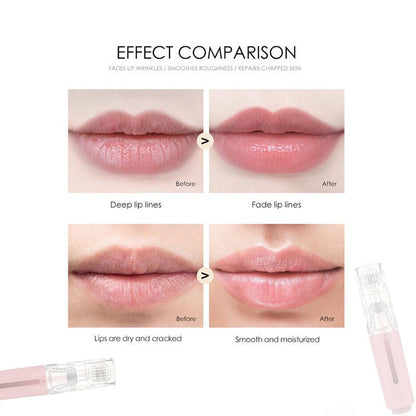 Portable manual lip care roller for enhancing lip smoothness and hydration. Compact beauty tool for at-home lip treatment, exfoliation, and plumping."