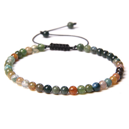 Adjustable Natural Raw Gemstone Beading Bracelet touchydesign