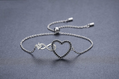 Heart-Shaped 8-shaped Bracelet Zircon Decoration touchydesign