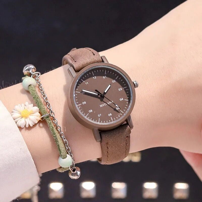 Korean Simple Temperamental Girls' Antique Mori Style Antique Watch touchydesign