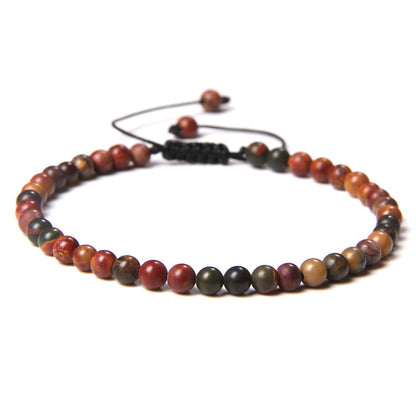 Adjustable Natural Raw Gemstone Beading Bracelet touchydesign