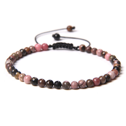 Adjustable Natural Raw Gemstone Beading Bracelet touchydesign