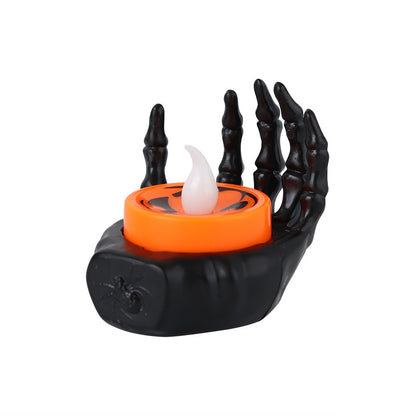 Halloween LED palm candle light – small luminous night lamp for spooky decor, perfect for Halloween-themed decoration in the US.