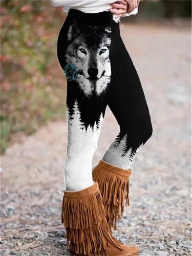 "3D Digital Animal Print Leggings for Women | Warm & Comfortable Three - Dimensional Printing | Trendy Winter Fashion" - touchydesign