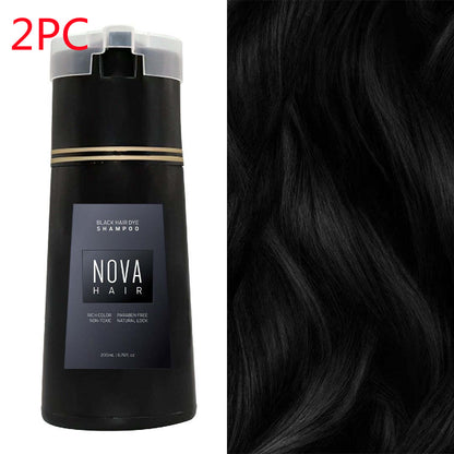 3-in-1 Natural Hair Dye Shampoo for Men and Women | Fast and Long-Lasting Black Hair Dye with Hair Care Benefits"