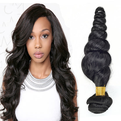 Loose wave real hair wig hair curtain vrigin hair factory direct selling price in Europe and America touchydesign