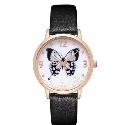 Women's Fashion Numbers Rhinestone Butterfly Quartz Watch touchydesign