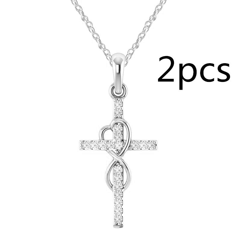 Alloy Pendant With Diamond And Eight-character Cross touchydesign