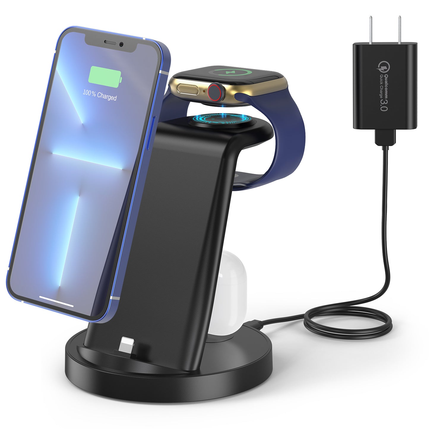 Three-in-one Magnetic Wireless Charger Mobile Phone Holder