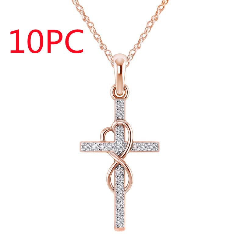 Alloy Pendant With Diamond And Eight-character Cross touchydesign