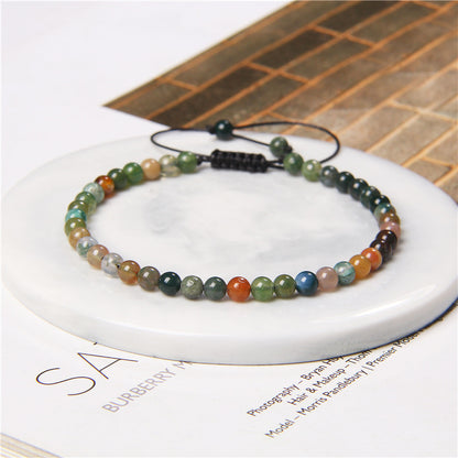 Adjustable Natural Raw Gemstone Beading Bracelet touchydesign